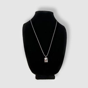 Ten Commandments and Heart Pendants on 25" 925 Marked Chain